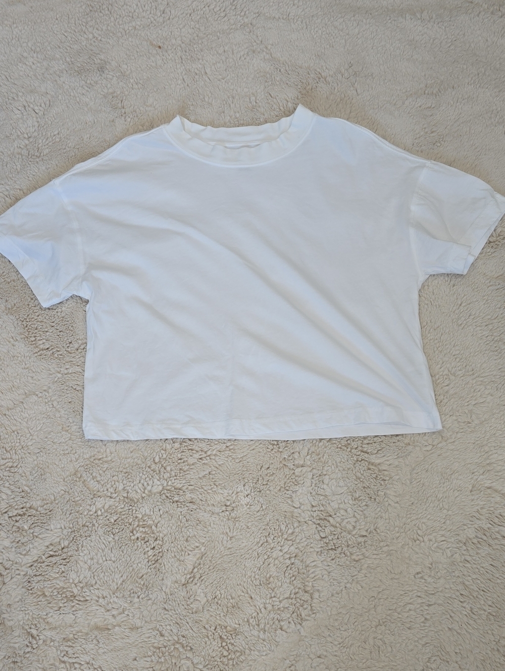 Maeve White Cropped Short Sleeve Tee